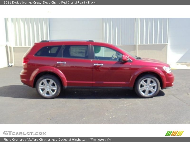 Deep Cherry Red Crystal Pearl / Black 2011 Dodge Journey Crew