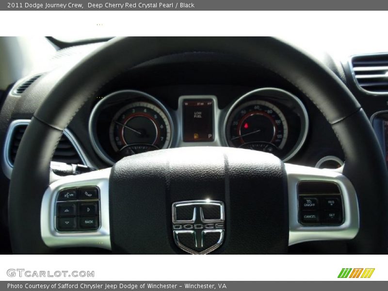 Deep Cherry Red Crystal Pearl / Black 2011 Dodge Journey Crew