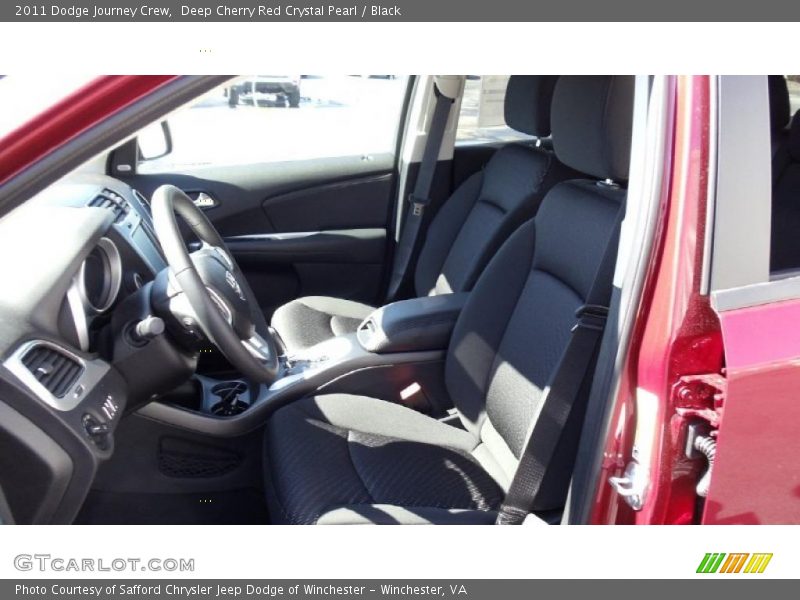 Deep Cherry Red Crystal Pearl / Black 2011 Dodge Journey Crew