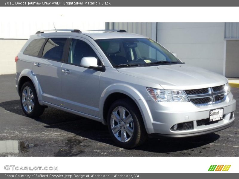 Bright Silver Metallic / Black 2011 Dodge Journey Crew AWD