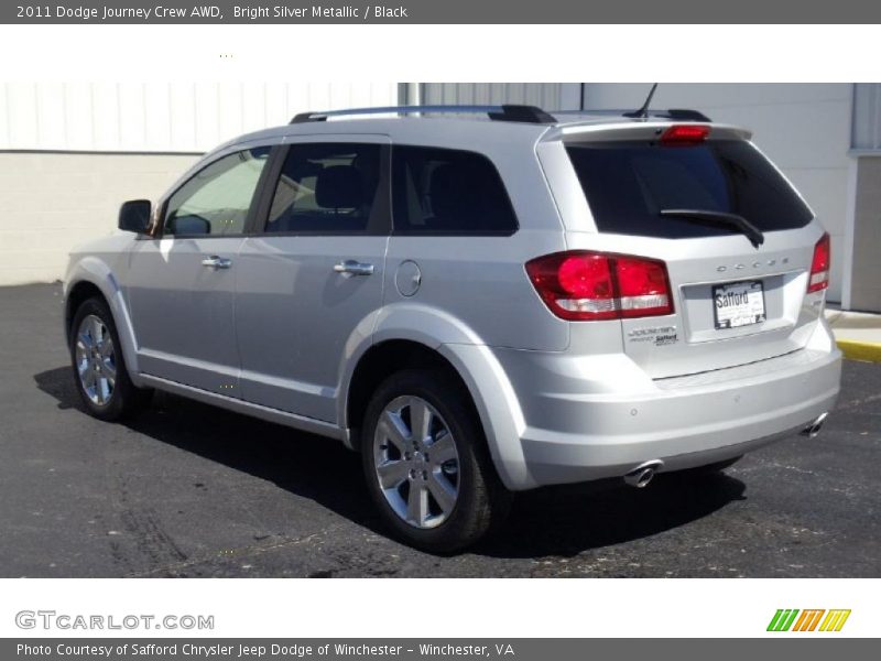Bright Silver Metallic / Black 2011 Dodge Journey Crew AWD