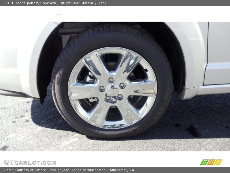 Bright Silver Metallic / Black 2011 Dodge Journey Crew AWD