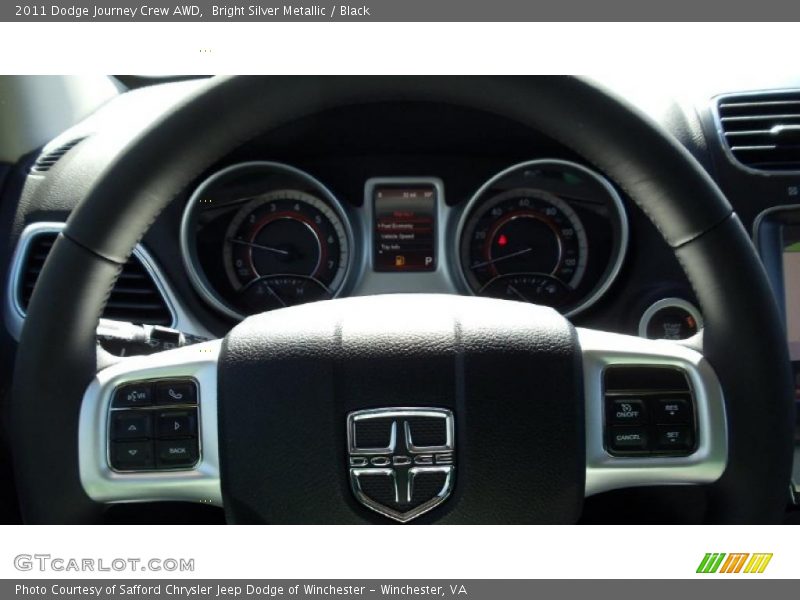 Bright Silver Metallic / Black 2011 Dodge Journey Crew AWD