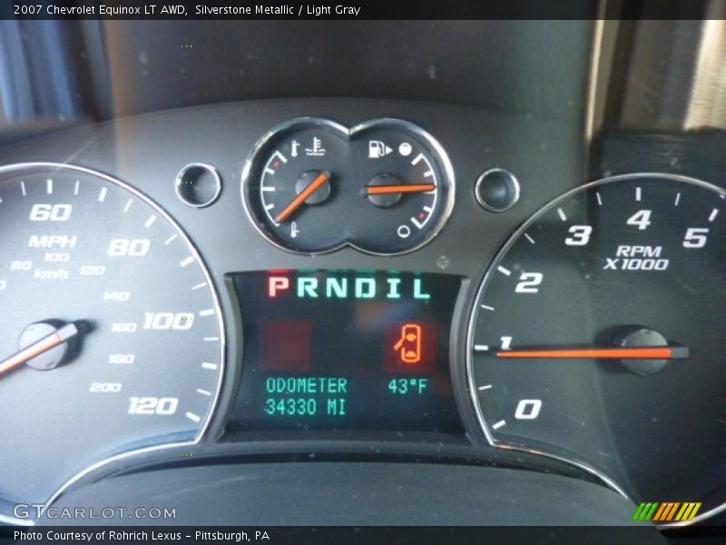 Silverstone Metallic / Light Gray 2007 Chevrolet Equinox LT AWD
