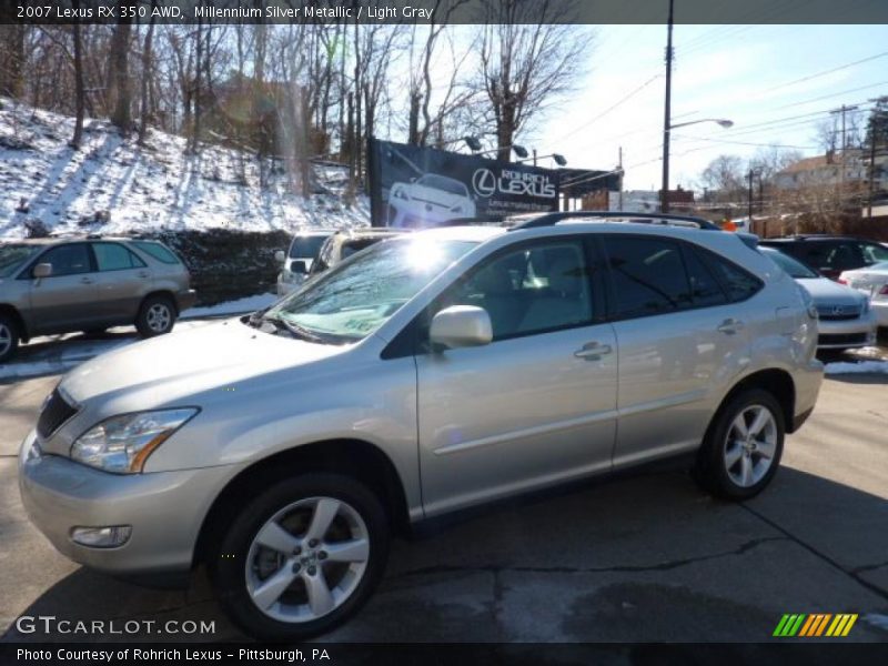 Millennium Silver Metallic / Light Gray 2007 Lexus RX 350 AWD