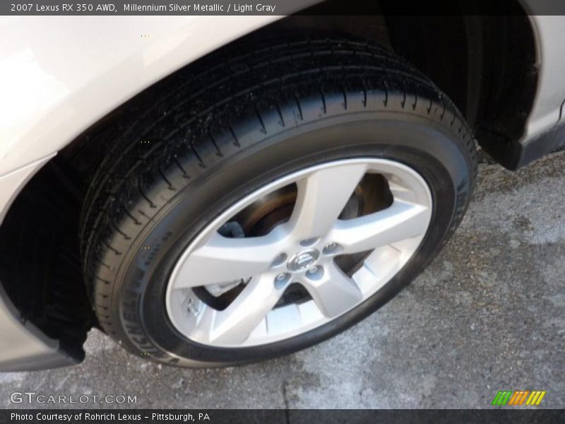 Millennium Silver Metallic / Light Gray 2007 Lexus RX 350 AWD