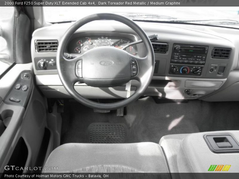 Dark Toreador Red Metallic / Medium Graphite 2000 Ford F250 Super Duty XLT Extended Cab 4x4