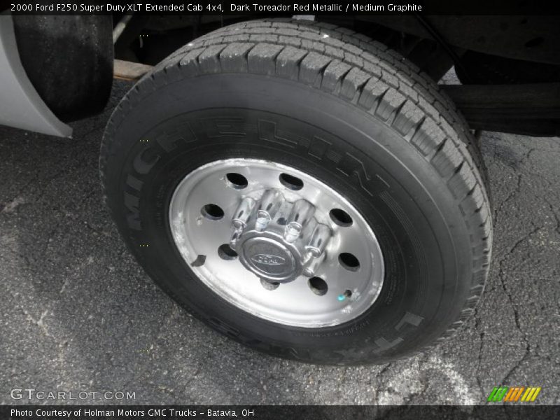 Dark Toreador Red Metallic / Medium Graphite 2000 Ford F250 Super Duty XLT Extended Cab 4x4