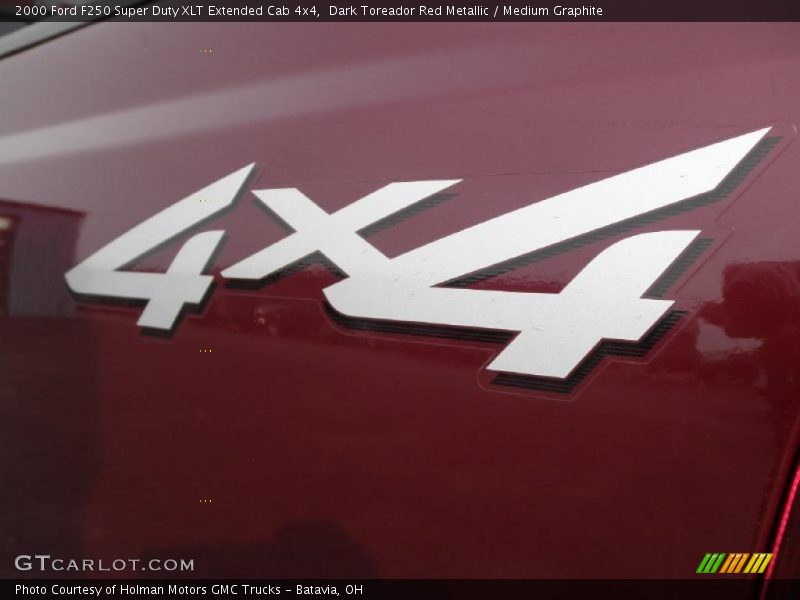 Dark Toreador Red Metallic / Medium Graphite 2000 Ford F250 Super Duty XLT Extended Cab 4x4