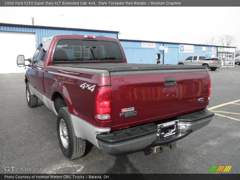 Dark Toreador Red Metallic / Medium Graphite 2000 Ford F250 Super Duty XLT Extended Cab 4x4