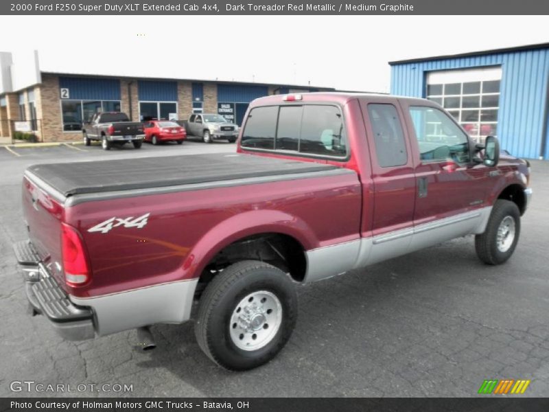 Dark Toreador Red Metallic / Medium Graphite 2000 Ford F250 Super Duty XLT Extended Cab 4x4