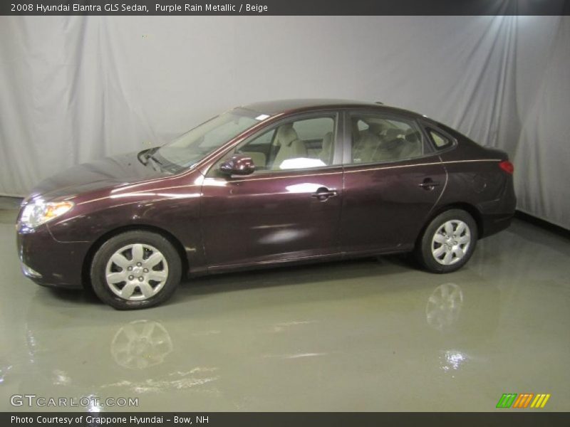 Purple Rain Metallic / Beige 2008 Hyundai Elantra GLS Sedan