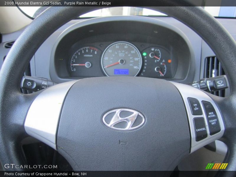 Purple Rain Metallic / Beige 2008 Hyundai Elantra GLS Sedan
