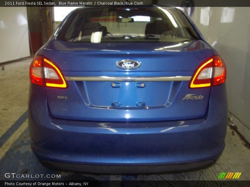 Blue Flame Metallic / Charcoal Black/Blue Cloth 2011 Ford Fiesta SEL Sedan