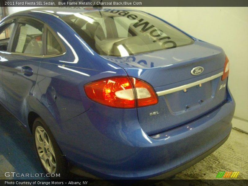 Blue Flame Metallic / Charcoal Black/Blue Cloth 2011 Ford Fiesta SEL Sedan