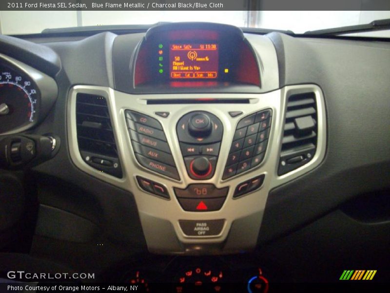 Blue Flame Metallic / Charcoal Black/Blue Cloth 2011 Ford Fiesta SEL Sedan