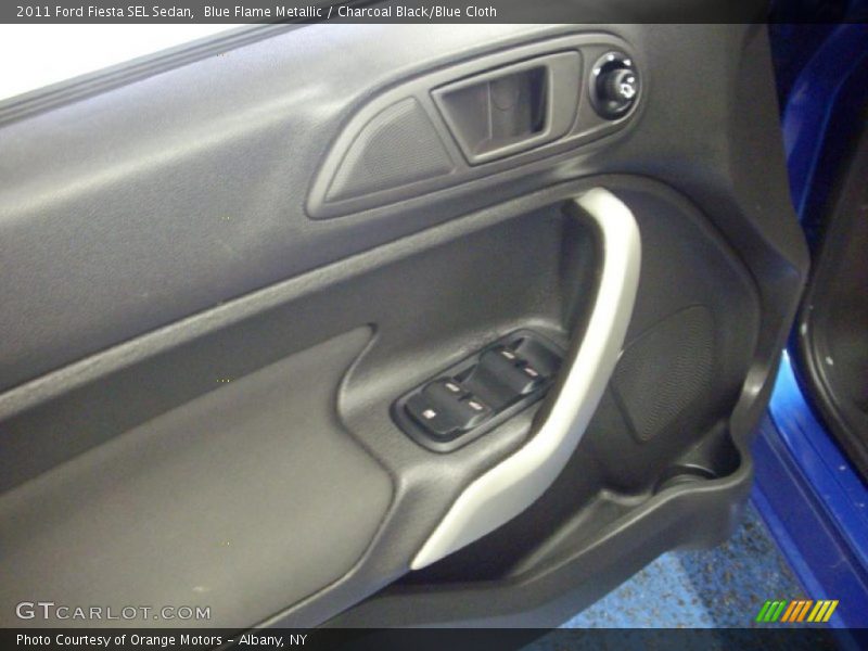 Blue Flame Metallic / Charcoal Black/Blue Cloth 2011 Ford Fiesta SEL Sedan