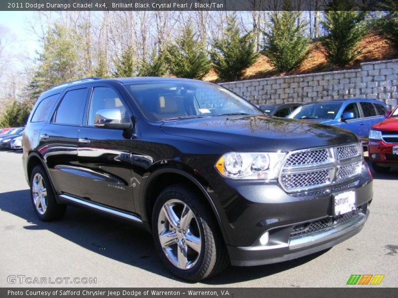 Brilliant Black Crystal Pearl / Black/Tan 2011 Dodge Durango Citadel 4x4