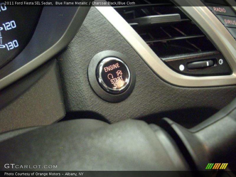 Blue Flame Metallic / Charcoal Black/Blue Cloth 2011 Ford Fiesta SEL Sedan