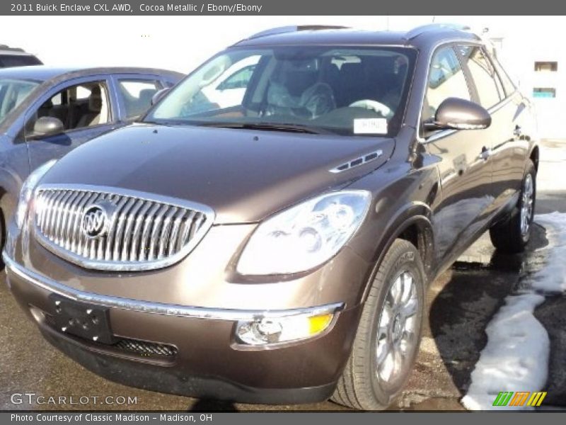 Cocoa Metallic / Ebony/Ebony 2011 Buick Enclave CXL AWD