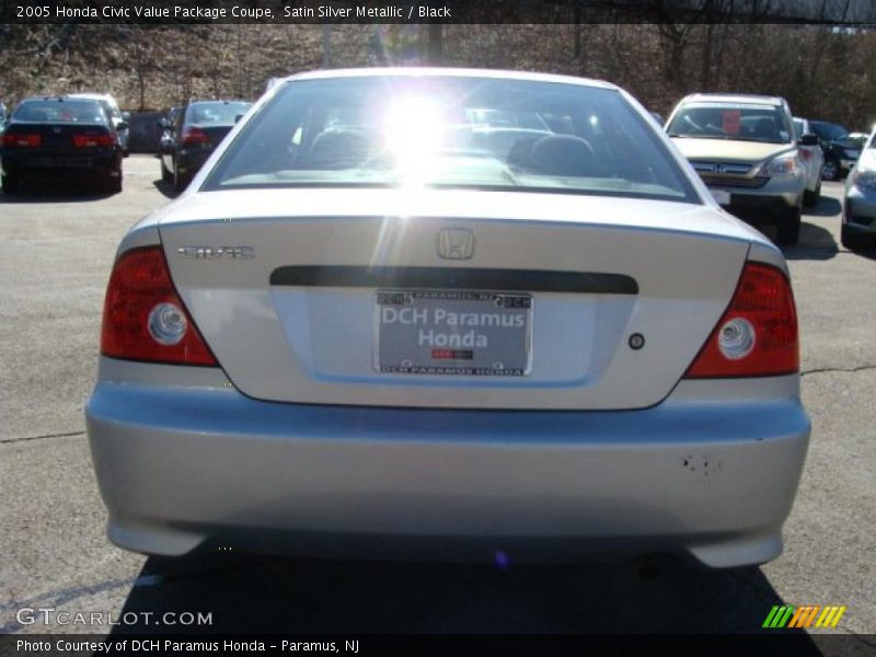 Satin Silver Metallic / Black 2005 Honda Civic Value Package Coupe