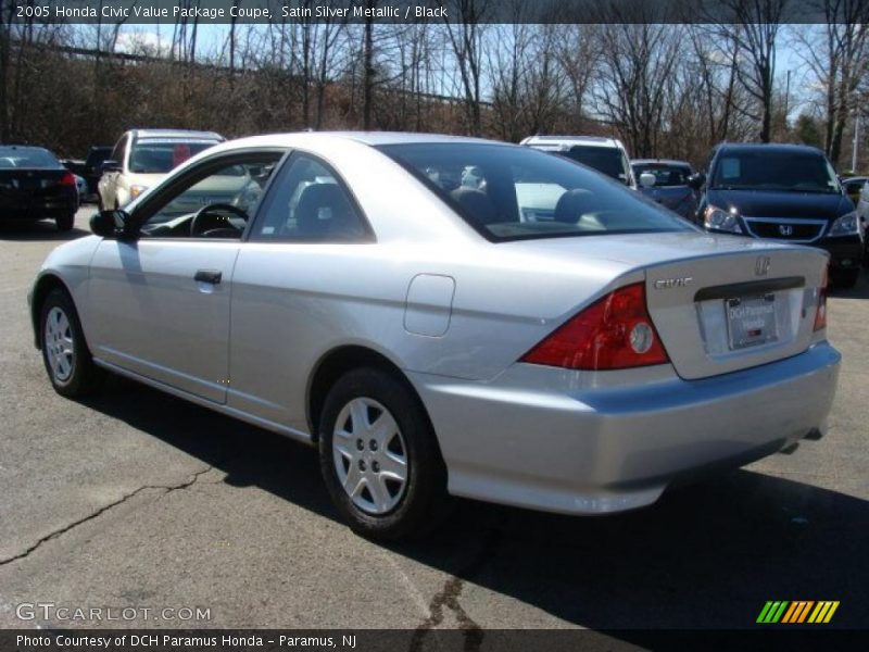 Satin Silver Metallic / Black 2005 Honda Civic Value Package Coupe