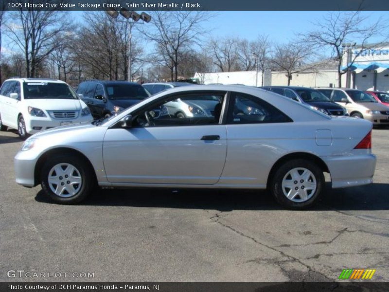 Satin Silver Metallic / Black 2005 Honda Civic Value Package Coupe