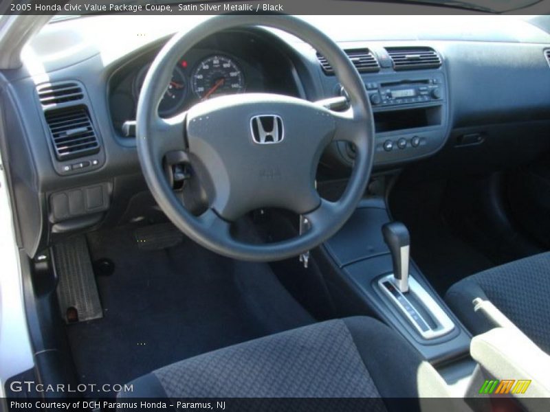 Satin Silver Metallic / Black 2005 Honda Civic Value Package Coupe