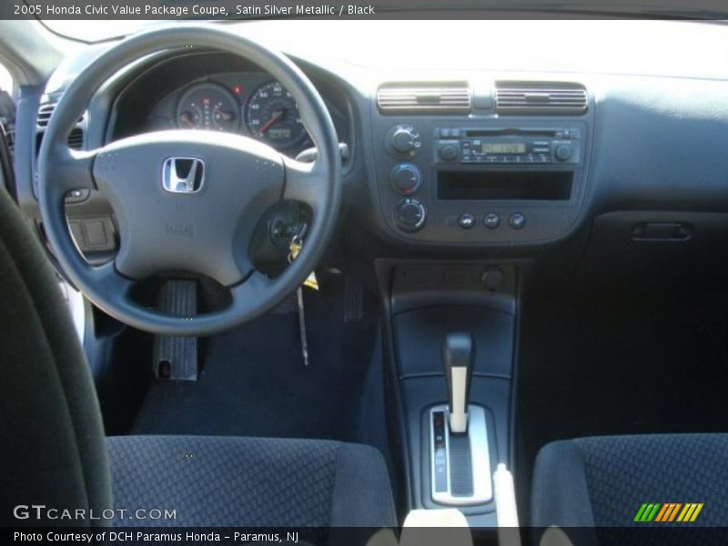 Satin Silver Metallic / Black 2005 Honda Civic Value Package Coupe