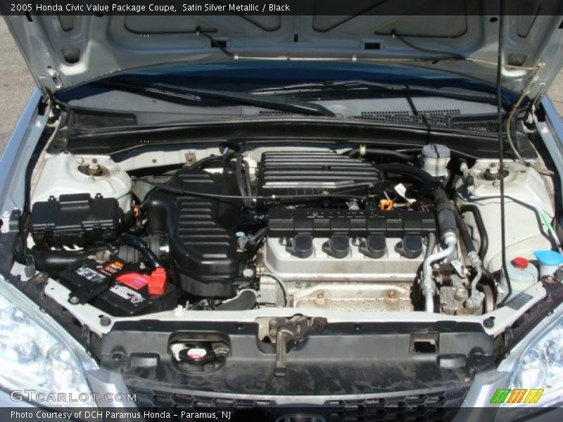 Satin Silver Metallic / Black 2005 Honda Civic Value Package Coupe