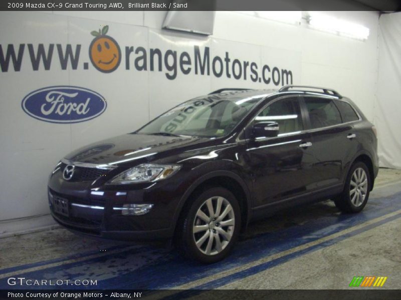 Brilliant Black / Sand 2009 Mazda CX-9 Grand Touring AWD