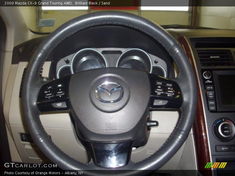 Brilliant Black / Sand 2009 Mazda CX-9 Grand Touring AWD