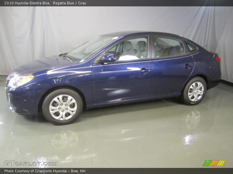 Regatta Blue / Gray 2010 Hyundai Elantra Blue