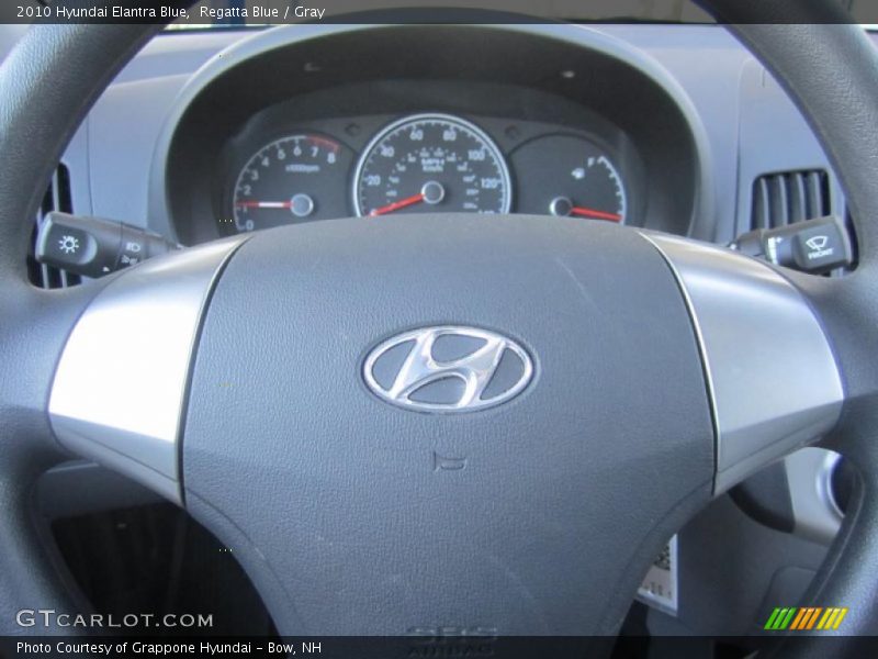 Regatta Blue / Gray 2010 Hyundai Elantra Blue