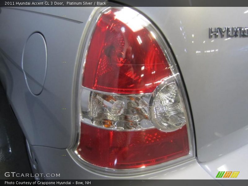 Platinum Silver / Black 2011 Hyundai Accent GL 3 Door