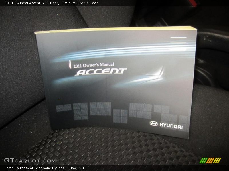 Platinum Silver / Black 2011 Hyundai Accent GL 3 Door