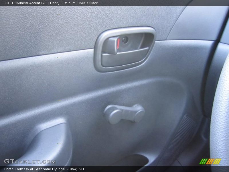 Platinum Silver / Black 2011 Hyundai Accent GL 3 Door