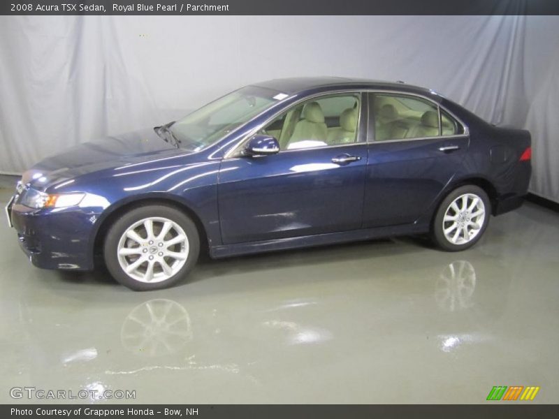 Royal Blue Pearl / Parchment 2008 Acura TSX Sedan