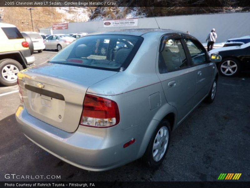 Golden Beige Metallic / Gray 2005 Chevrolet Aveo LT Sedan