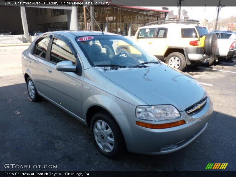 Golden Beige Metallic / Gray 2005 Chevrolet Aveo LT Sedan