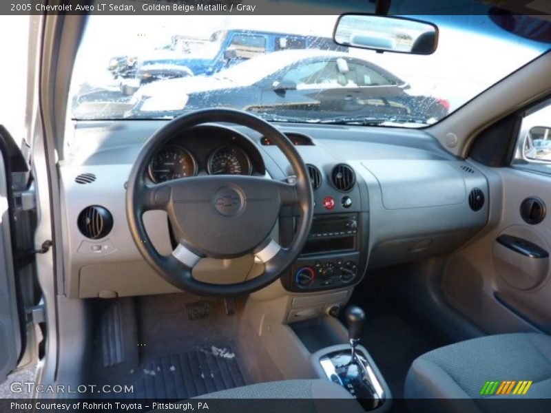 Golden Beige Metallic / Gray 2005 Chevrolet Aveo LT Sedan