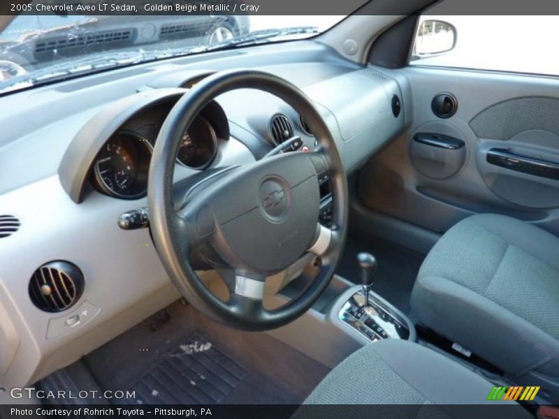 Golden Beige Metallic / Gray 2005 Chevrolet Aveo LT Sedan