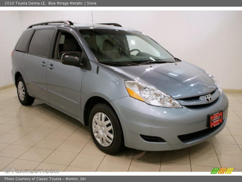Blue Mirage Metallic / Stone 2010 Toyota Sienna LE