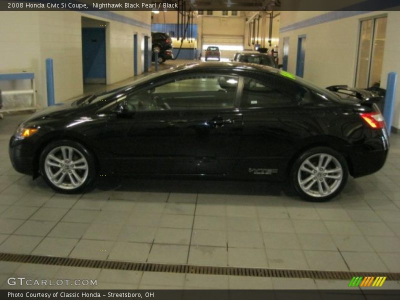 Nighthawk Black Pearl / Black 2008 Honda Civic Si Coupe