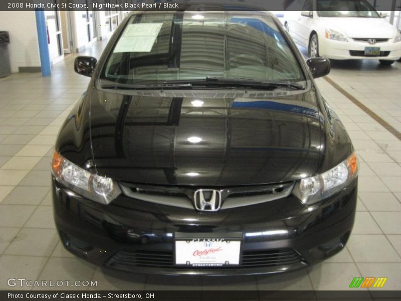 Nighthawk Black Pearl / Black 2008 Honda Civic Si Coupe