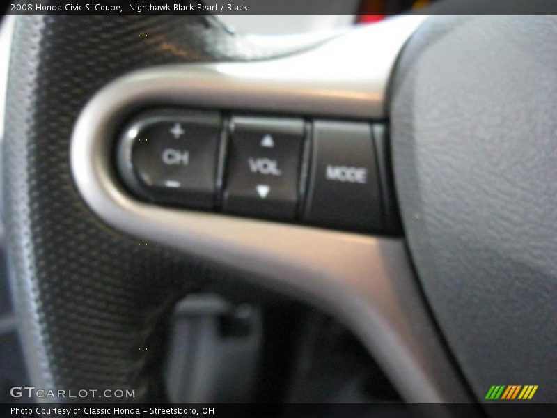 Nighthawk Black Pearl / Black 2008 Honda Civic Si Coupe