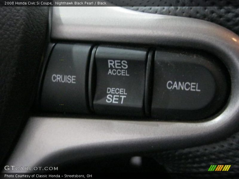 Nighthawk Black Pearl / Black 2008 Honda Civic Si Coupe