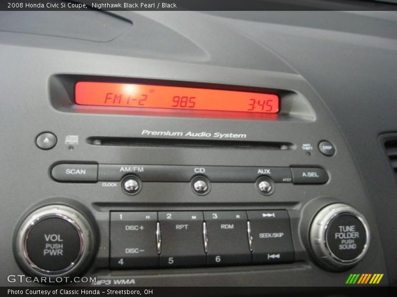 Controls of 2008 Civic Si Coupe
