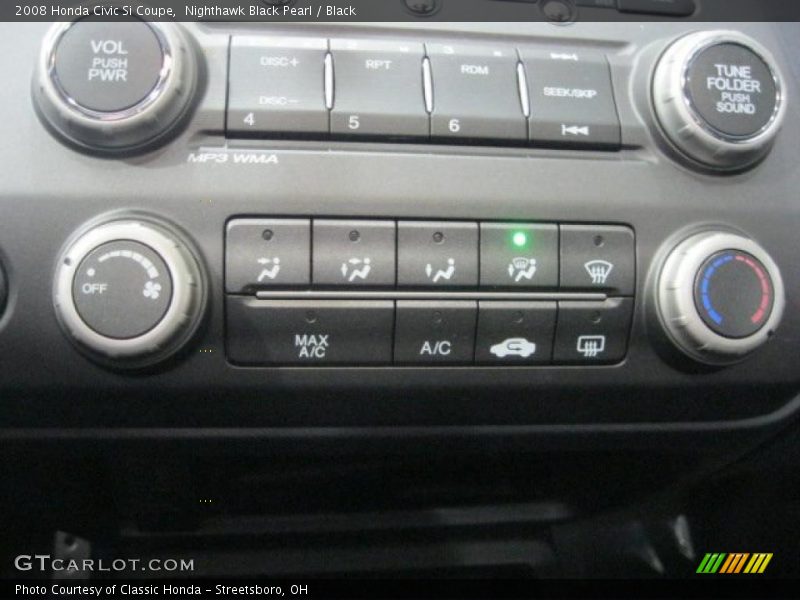 Controls of 2008 Civic Si Coupe