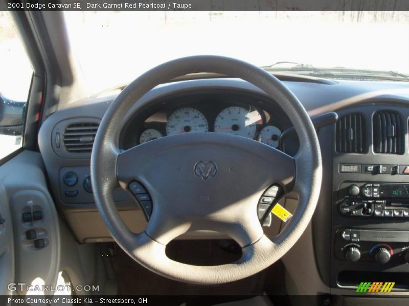 Dark Garnet Red Pearlcoat / Taupe 2001 Dodge Caravan SE